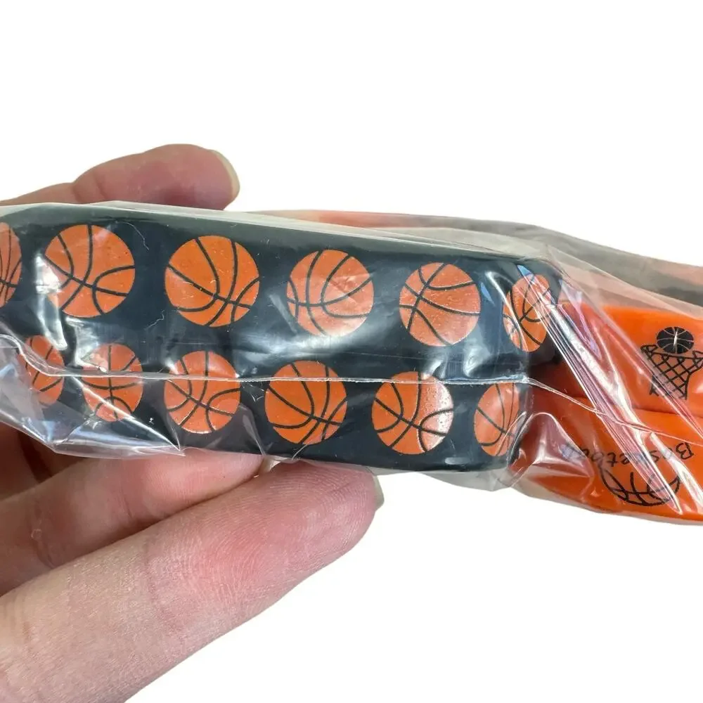New In Box Basketball Silicone Bracelets Orange Mesh Bags Gift Tags‎ 360 Pieces